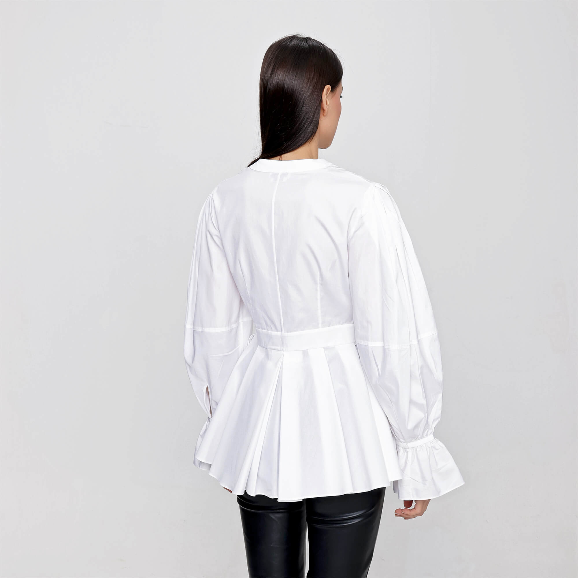 Alexander McQueen - White Cotton Pleated Shirt 